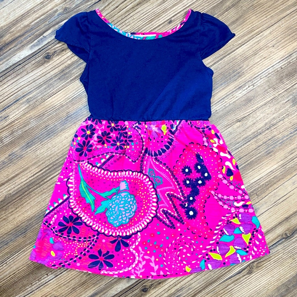 Lilly Pulitzer Kids Dress in Navy and Pink